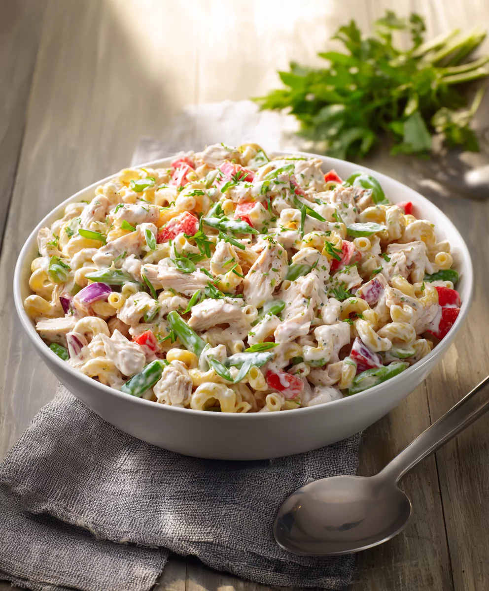 BBQ Chicken Macaroni Salad Recipe – Creamy, Tangy, and Smoky Twist