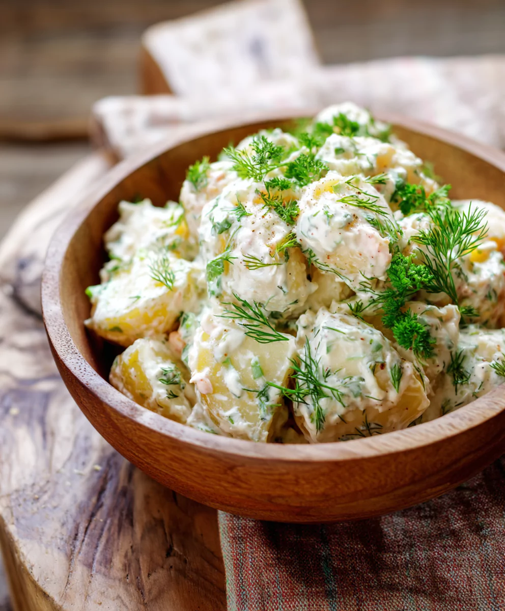 Buttermilk Ranch Potato Salad – Creamy, Tangy, and Herby Side Dish