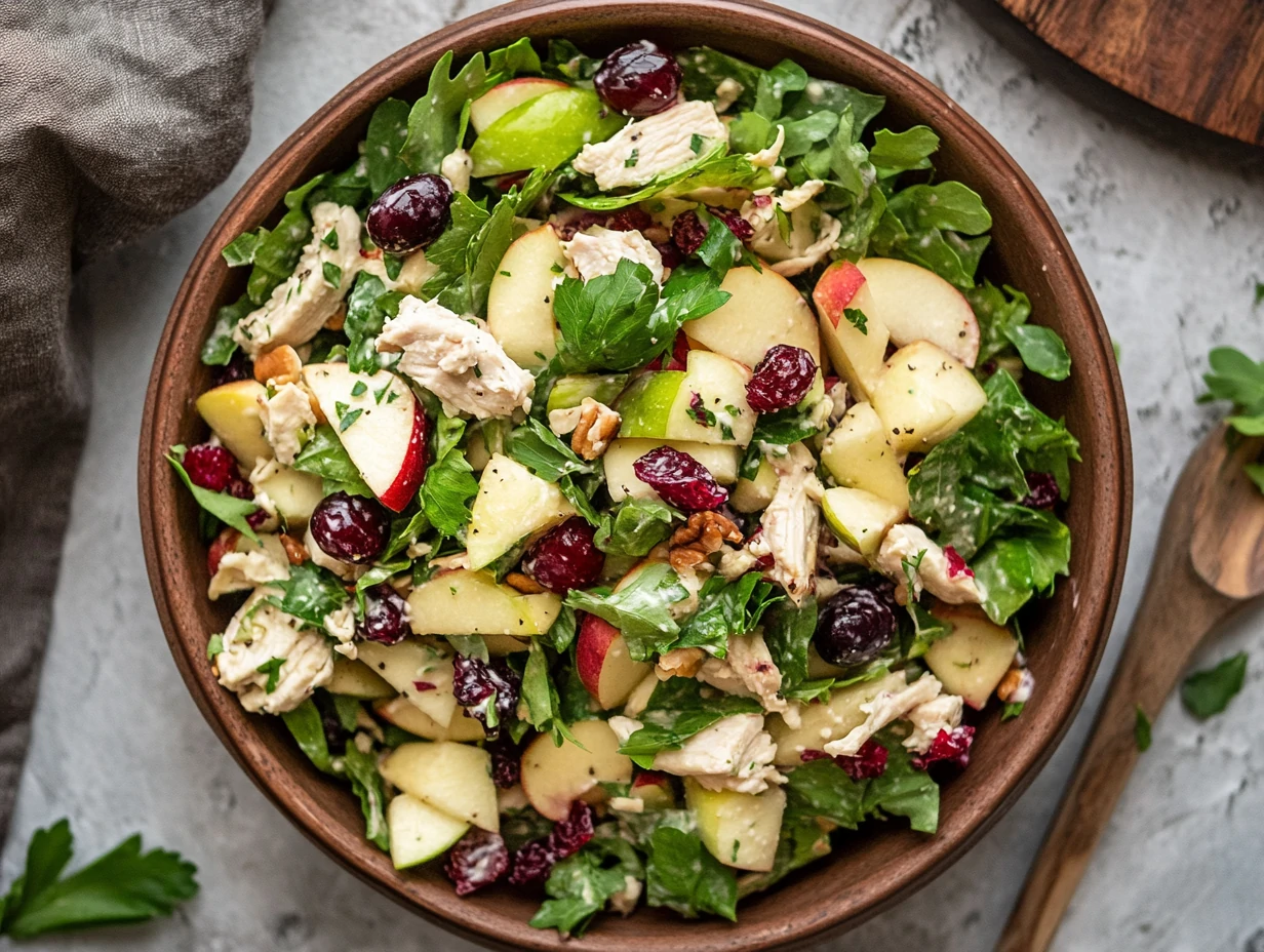 Apple Cranberry Chicken Salad: Sweet, Savory & Simple Delight