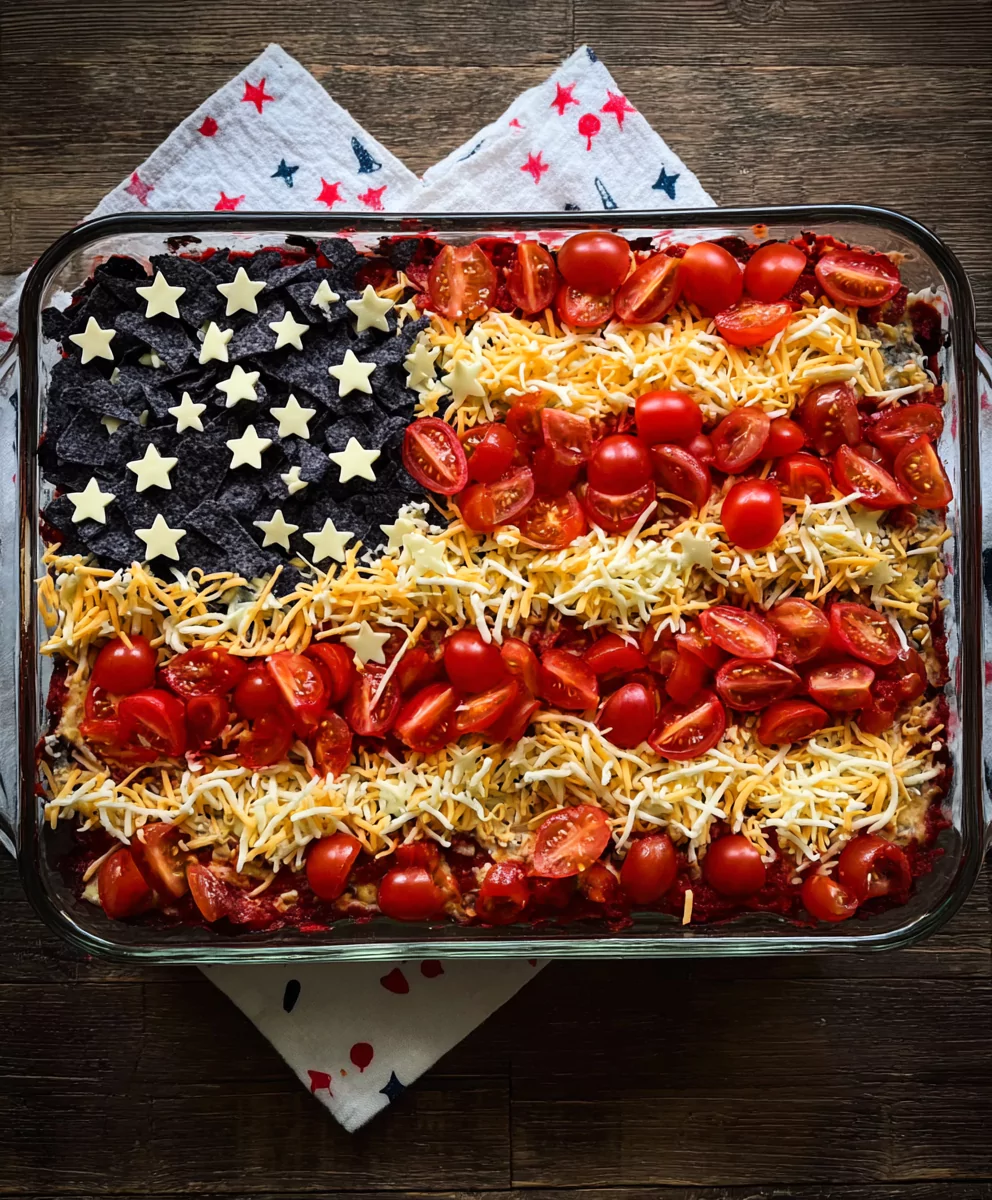 American Flag Taco Dip– Easy & Fun 4th of July Appetizer