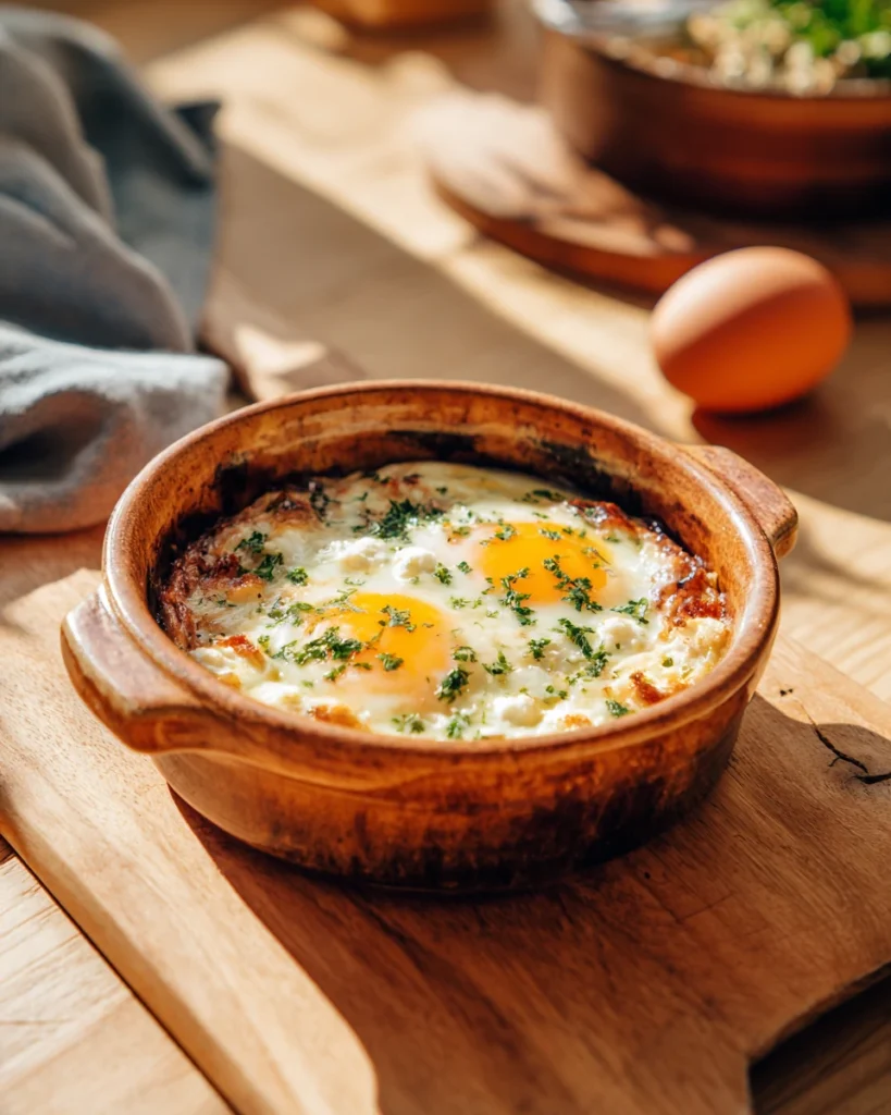 baked cottage cheese eggs fresh from the oven
