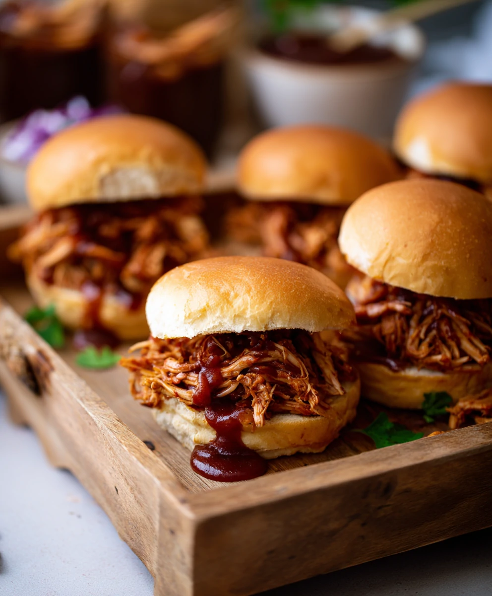 BBQ Pulled Chicken Mini Sandwiches – Easy, Juicy & Family-Approved