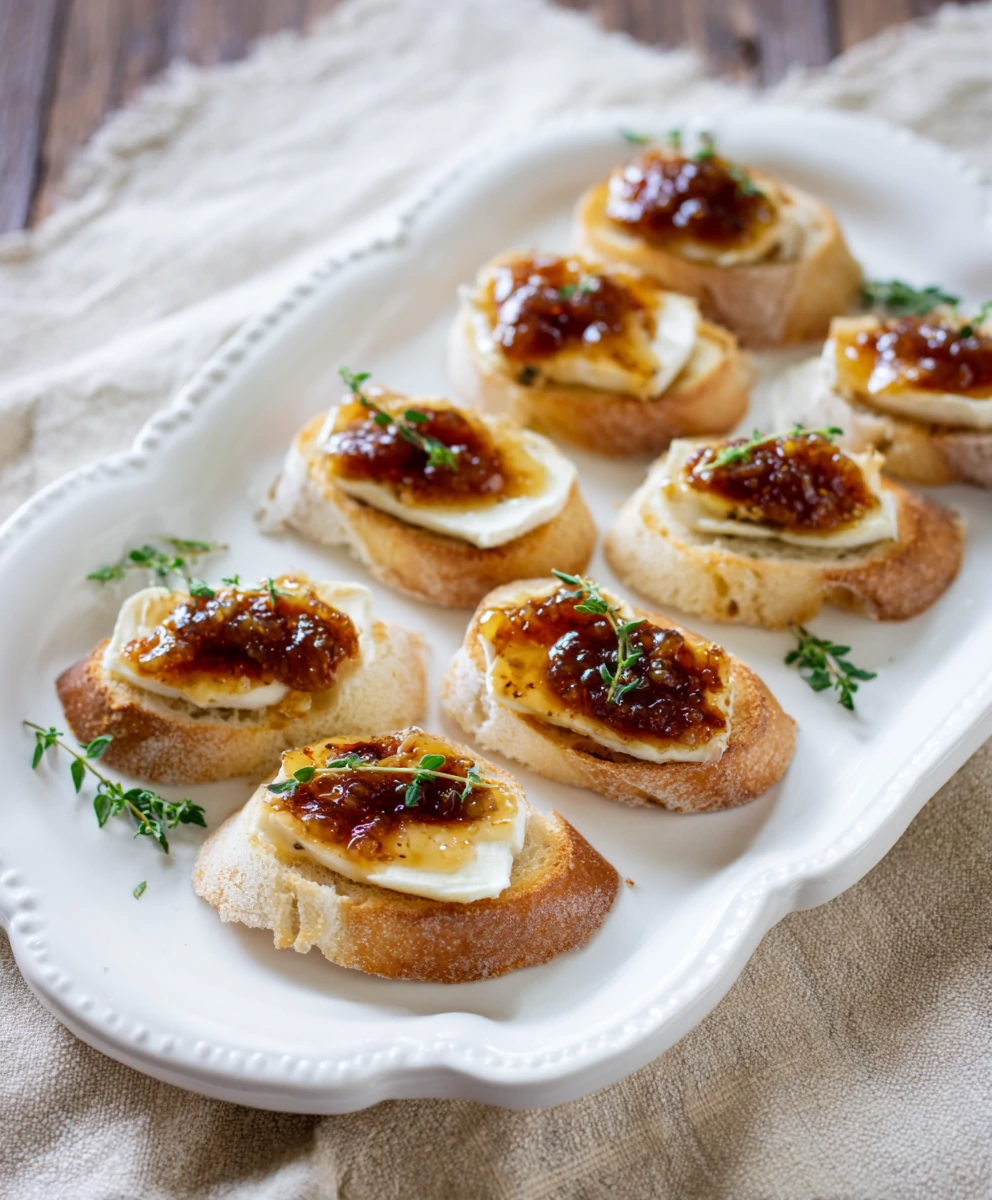 Brie and Fig Jam Crostini – 5-Star Favorite Appetizer Everyone Loves
