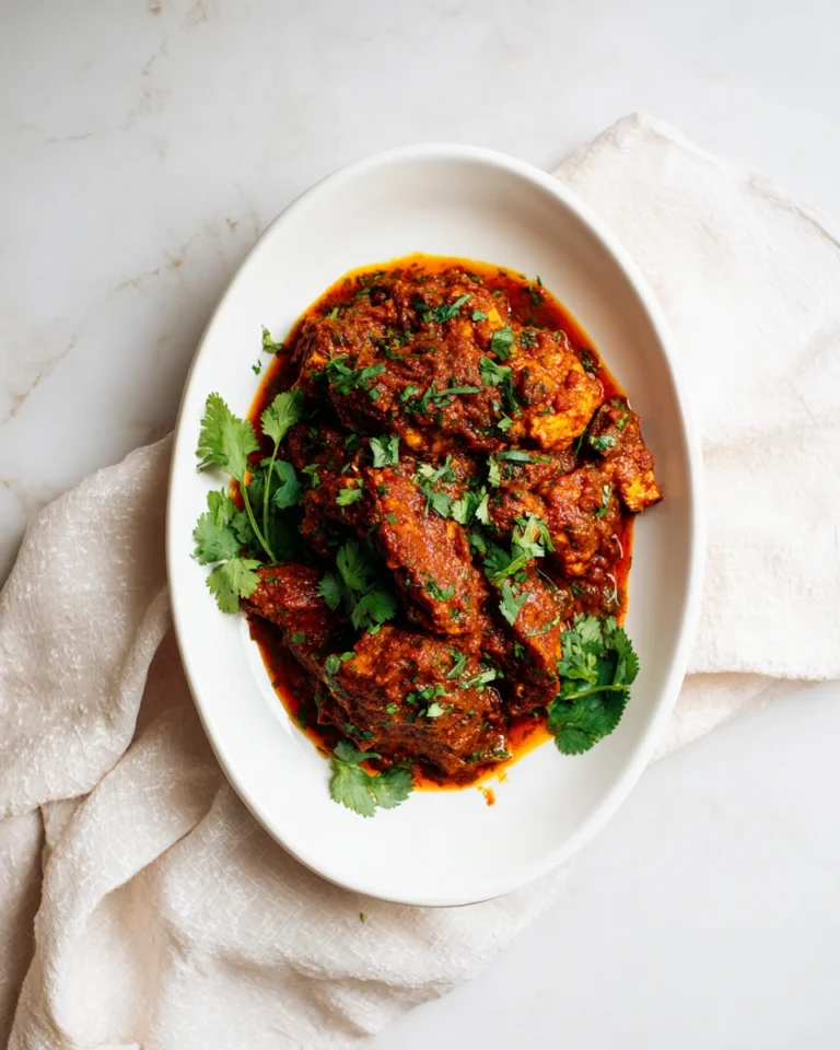 Finished chicken masala dish
