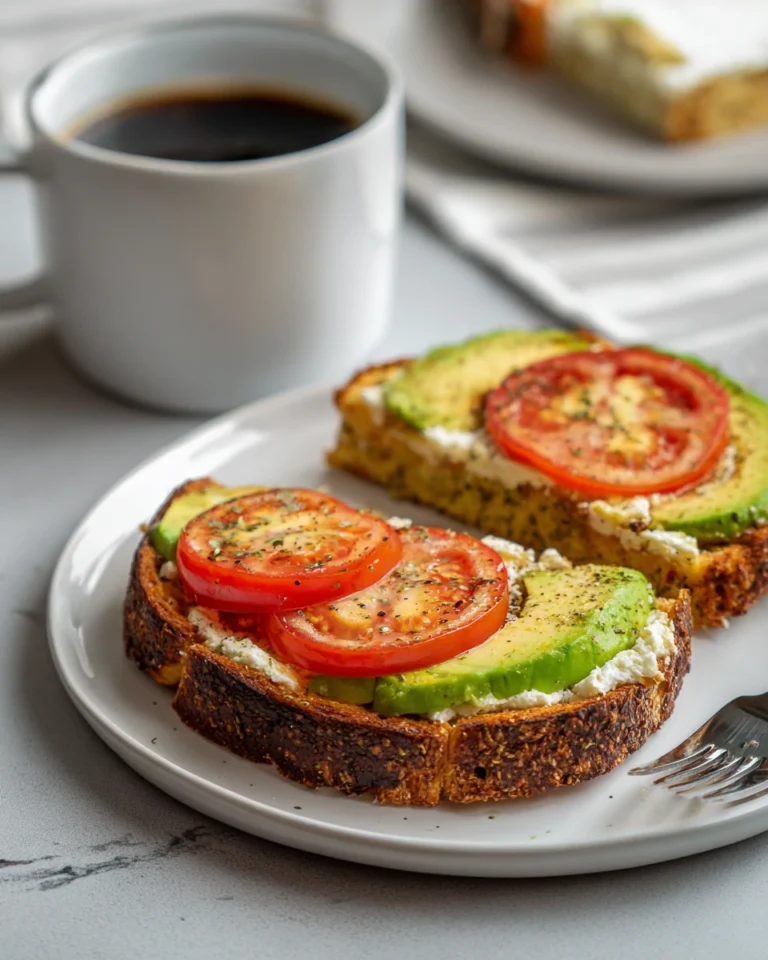 Toasted flourless cottage cheese bread with toppings