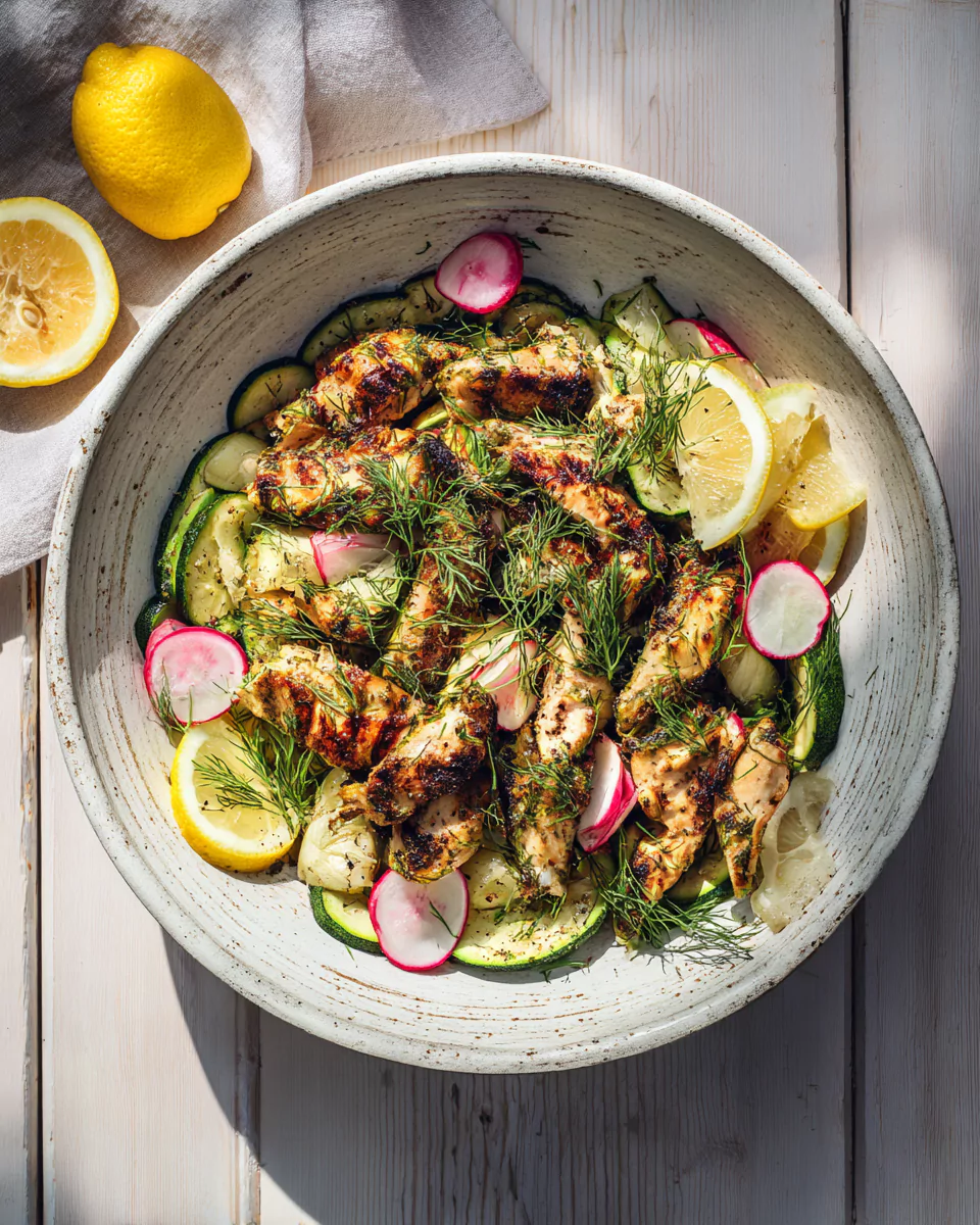 Grilled Chicken and Zucchini Salad: Light, Healthy & Flavorful