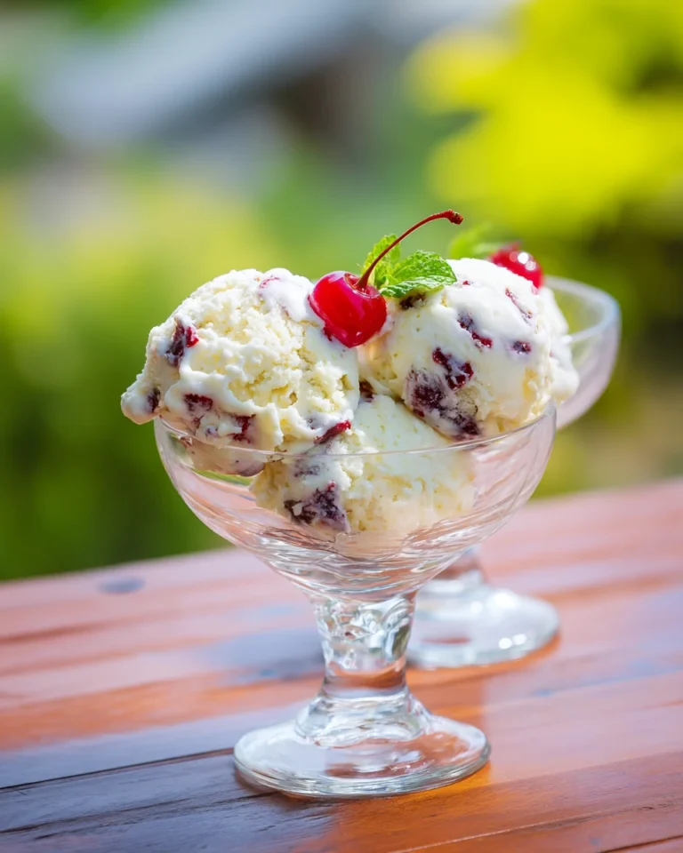 Served frozen pudding ice cream with fruit