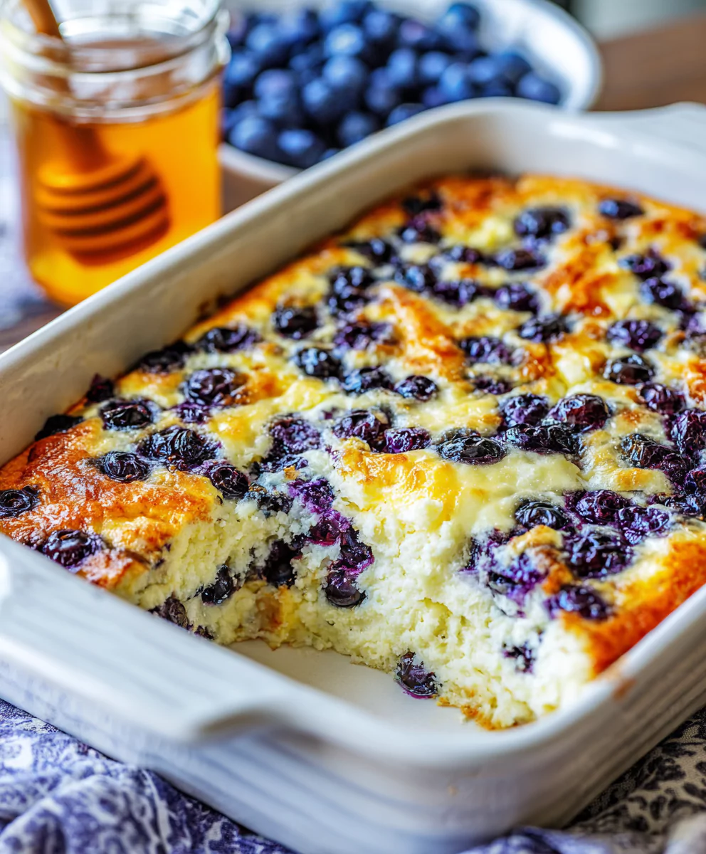 Blueberry Cottage Cheese Breakfast Bake – Easy, and Protein-Packed