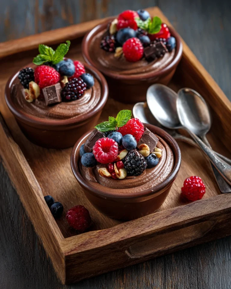 serving cottage cheese chocolate mousse
