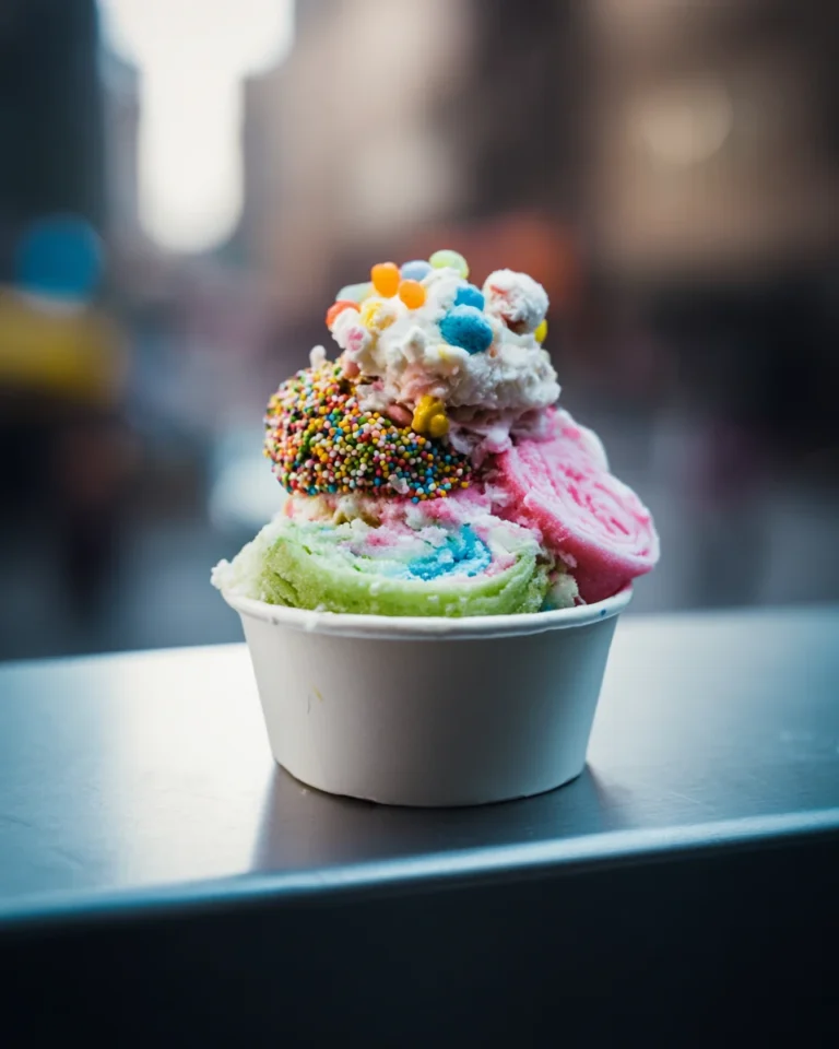 serving easy homemade frozen rolled ice cream