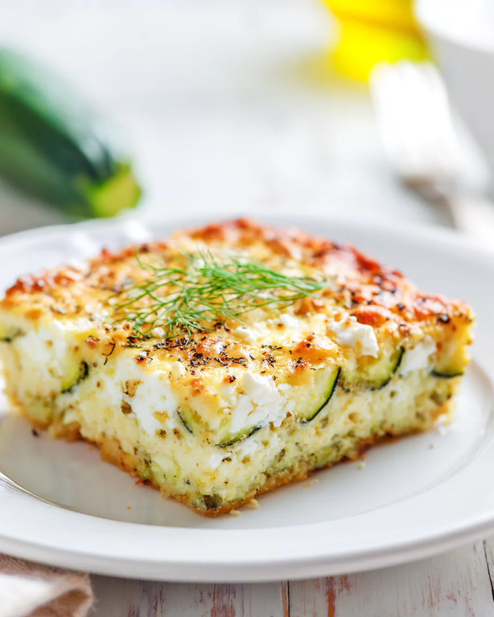 Viral High Protein Cottage Cheese Bake (Keto, Zucchini & Feta)