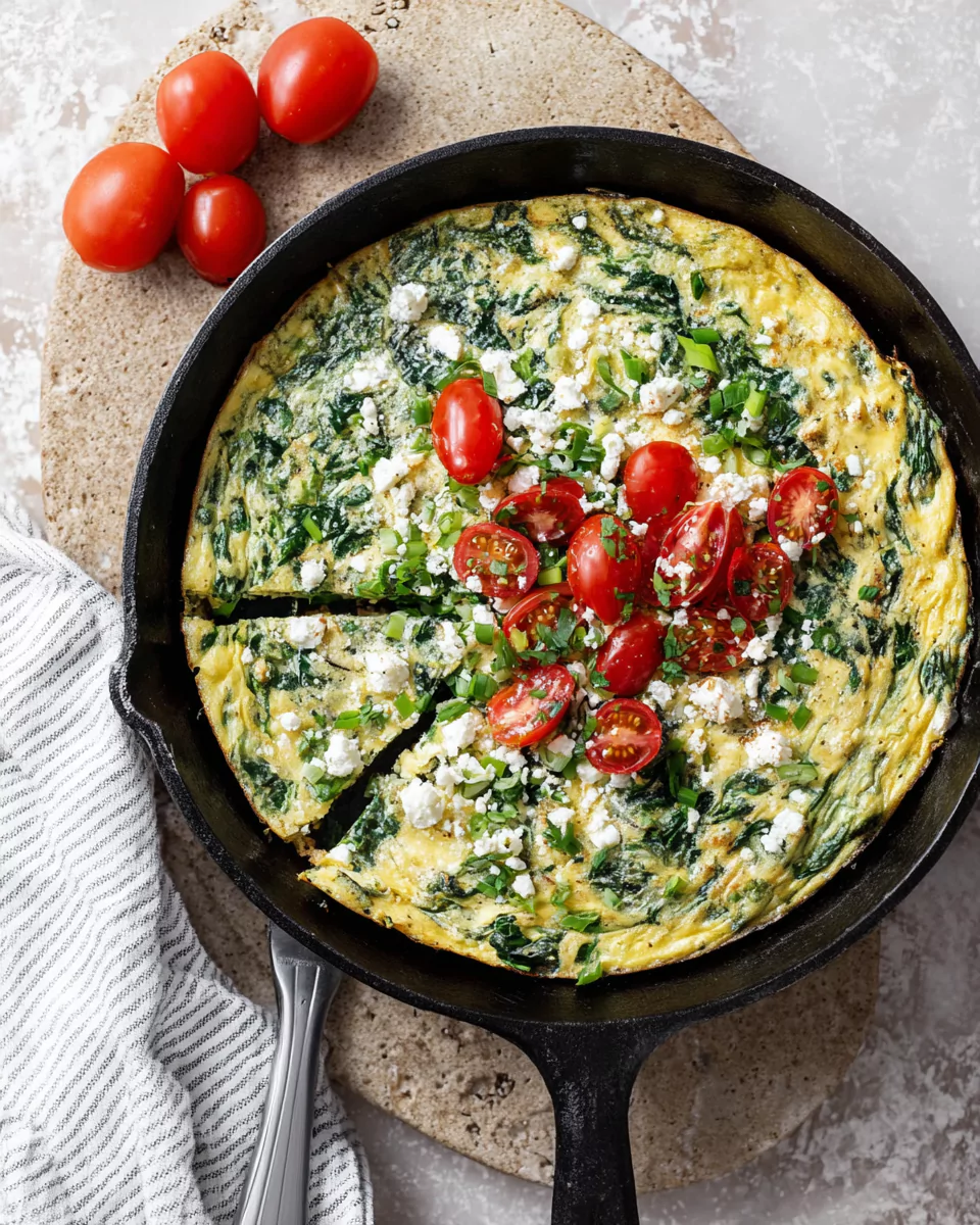 Spinach and Feta Frittata Recipe – 5-Min Healthy Brunch Idea