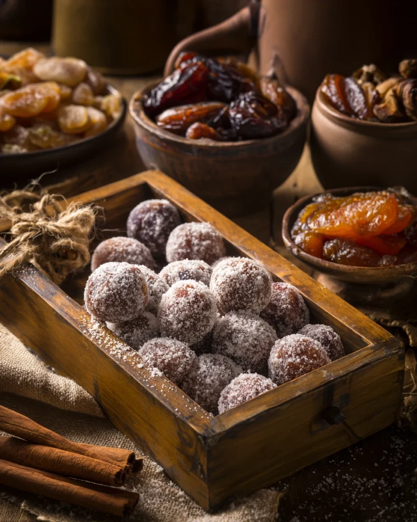 Traditional Sugar Plums Recipe with Dried Fruits