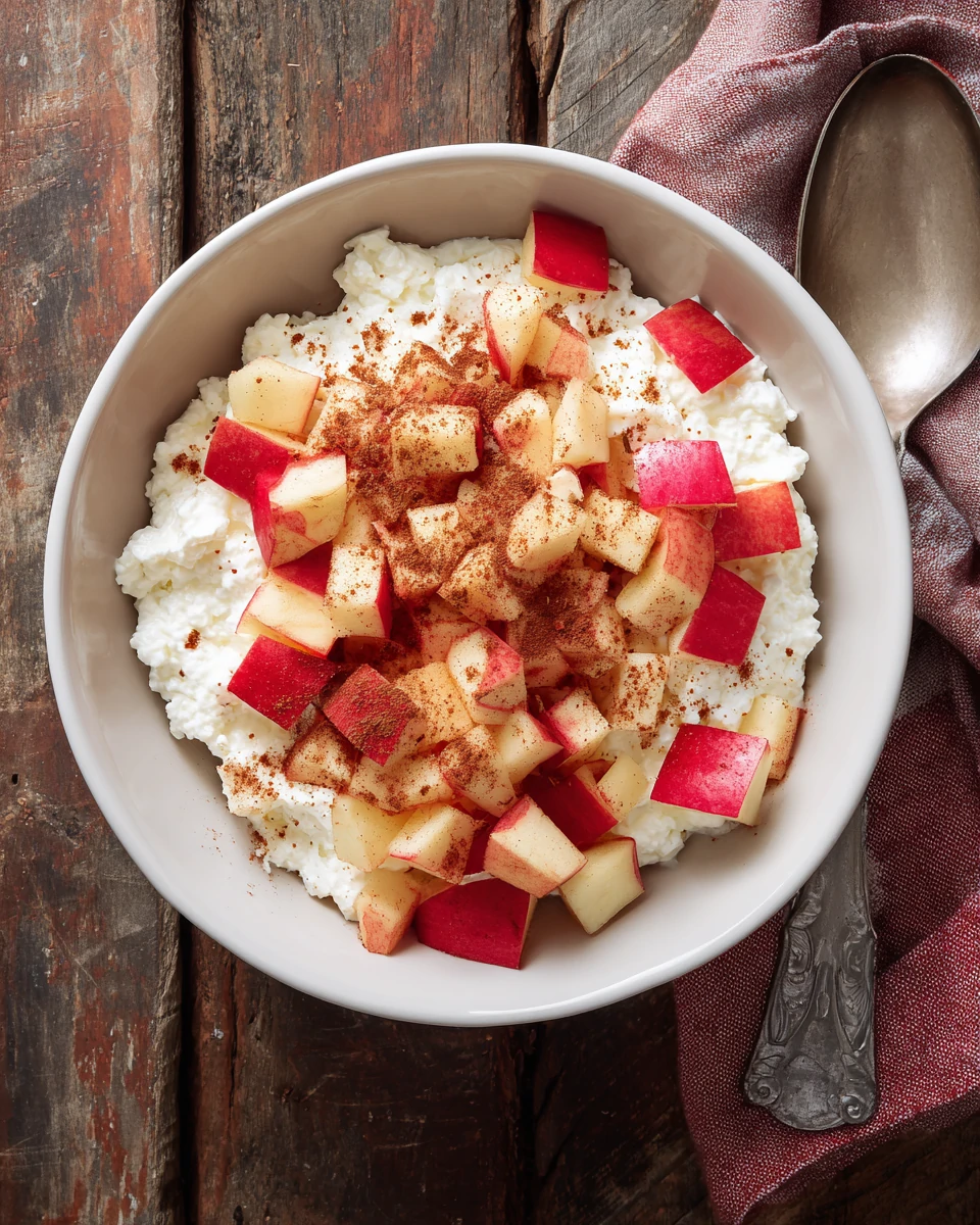 Apple Cinnamon Cottage Cheese Breakfast Bowl – Quick & Healthy Morning Fuel