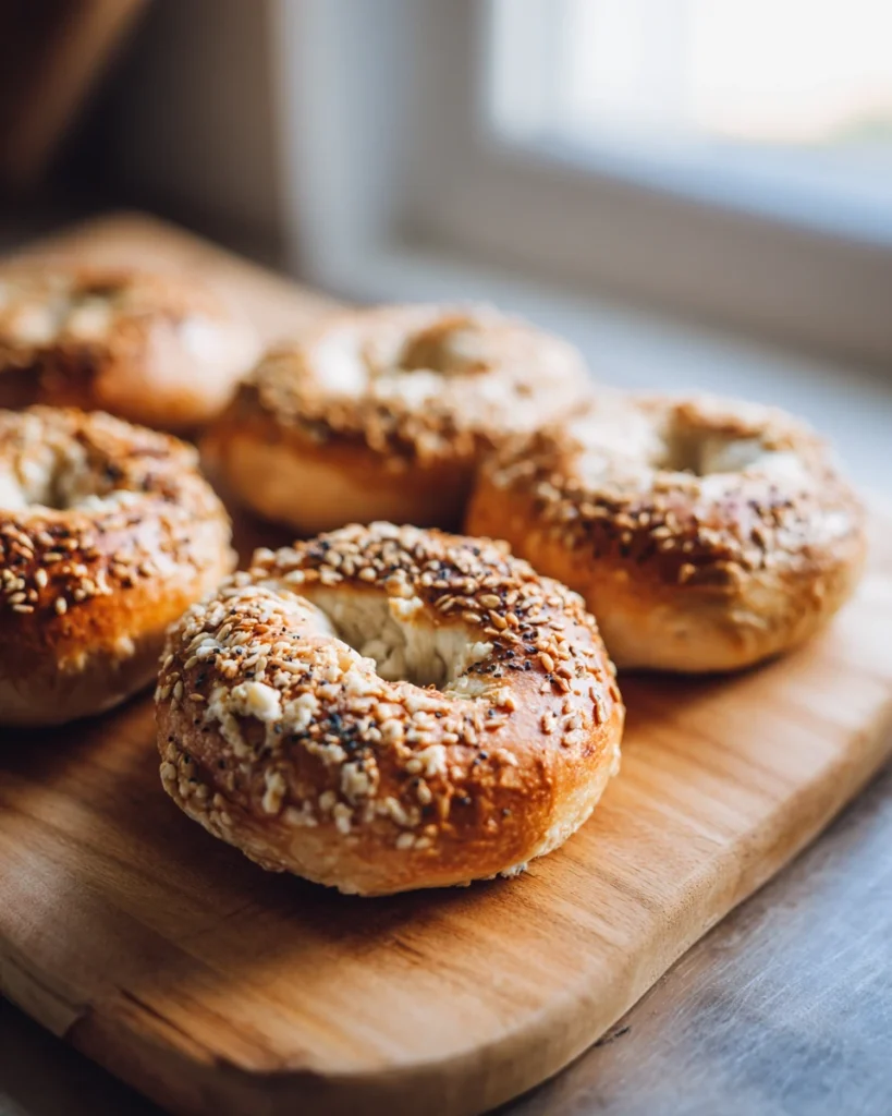 protein bagels with cottage cheese breakfast