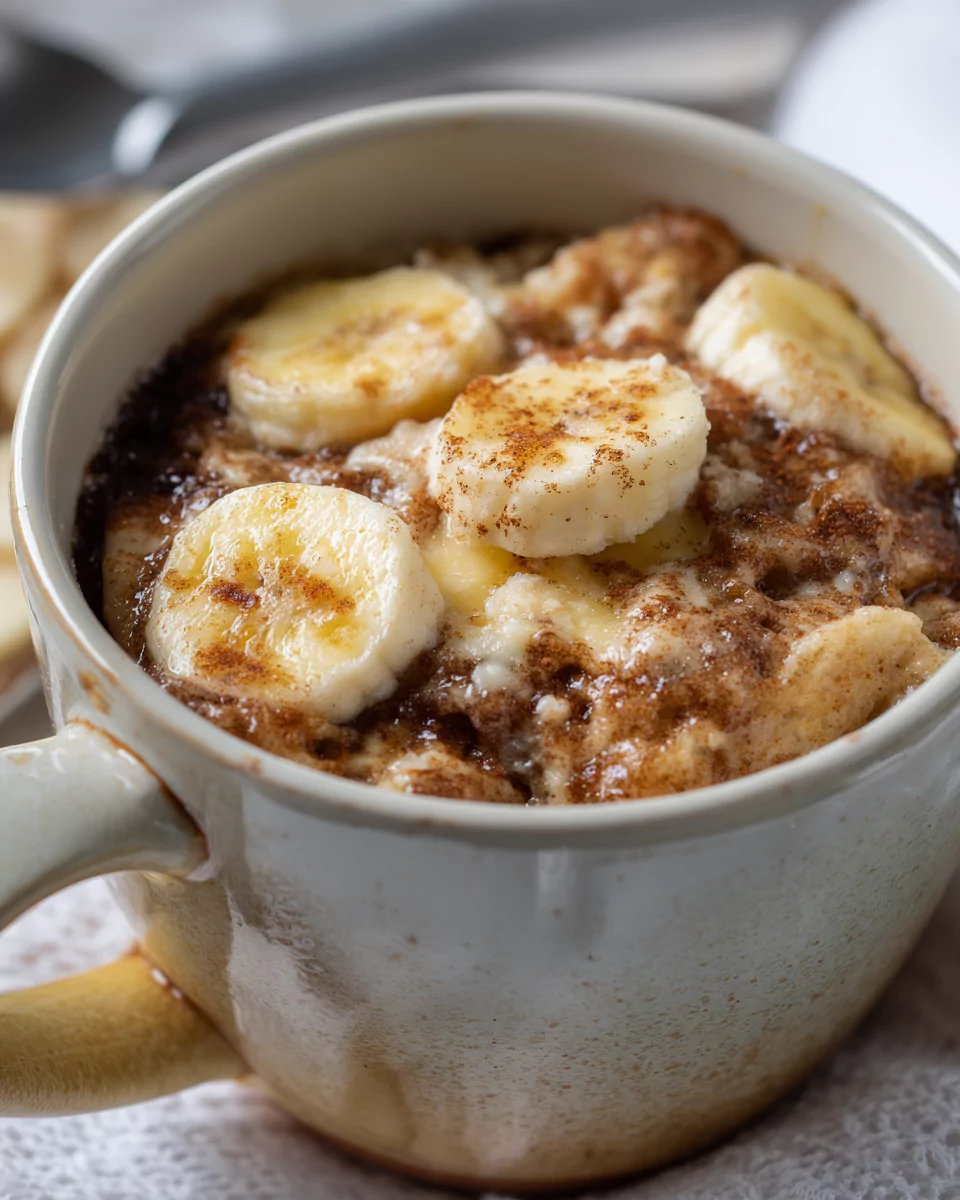 Cottage Cheese Banana Bread Mug Cake (Easy, High-Protein Recipe)
