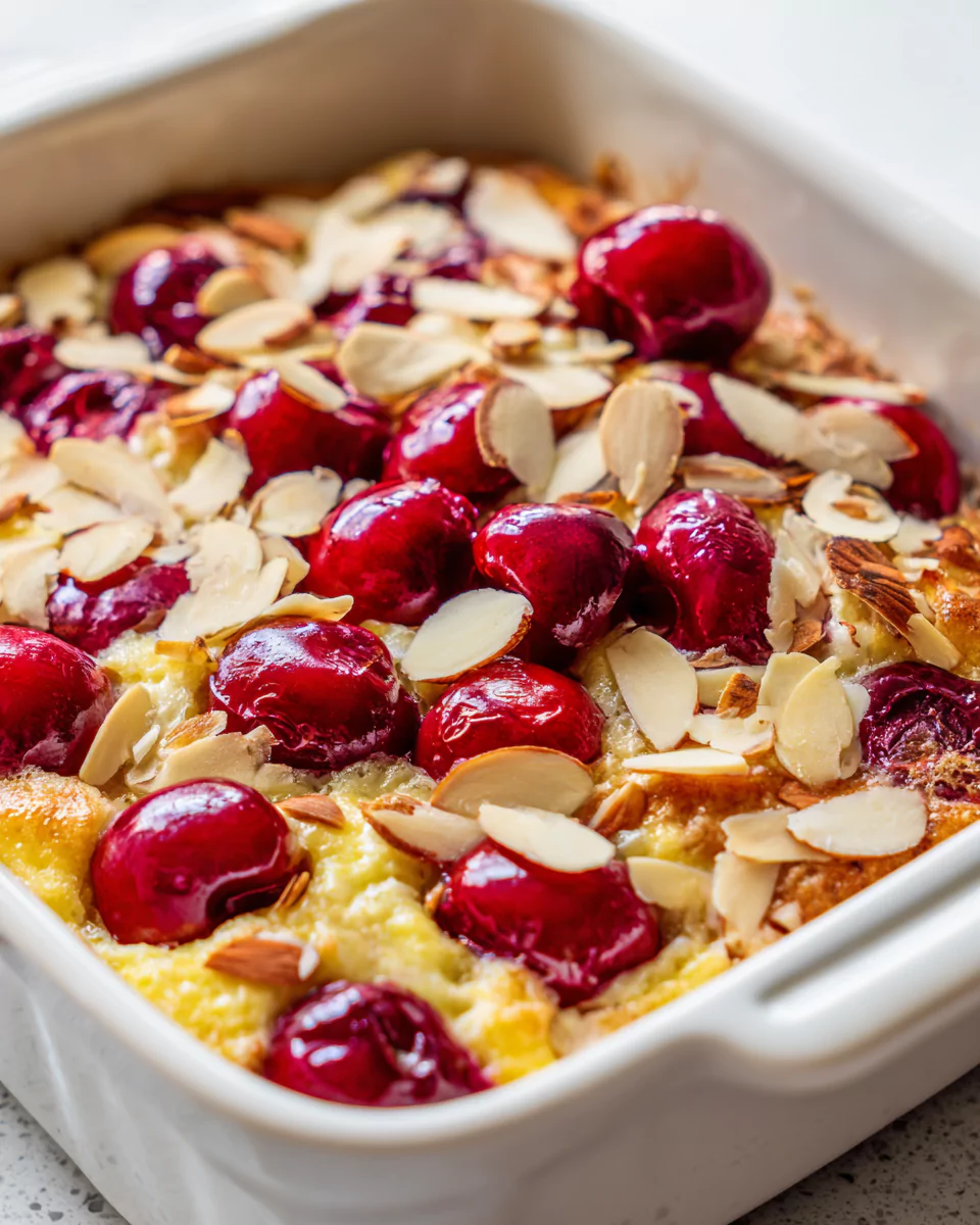 Cherry and Almond Cottage Cheese Bake – The Cozy Protein-Packed Treat