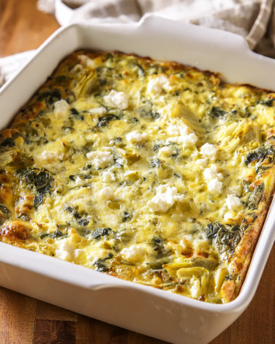 High Protein Spinach Artichoke Bake (Keto, Low-Carb)