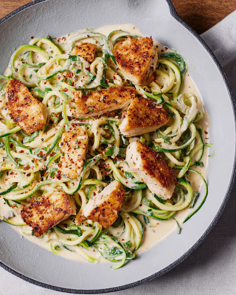 Zucchini Noodle Chicken Alfredo: Light, Creamy & Irresistibly Low-Carb