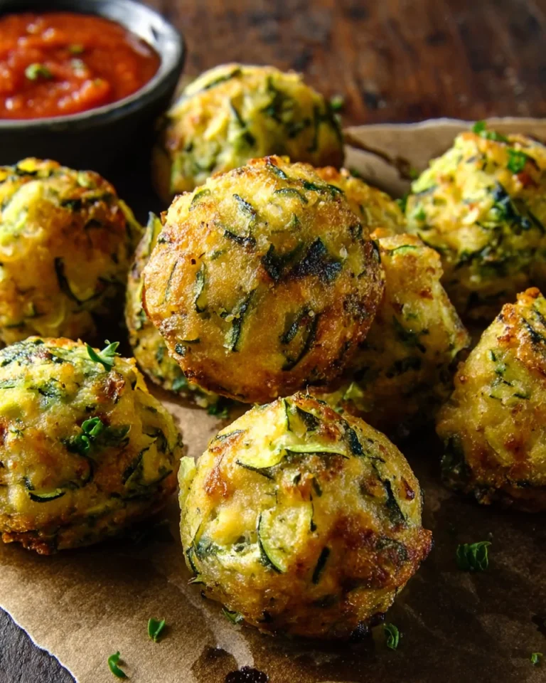 Zucchini garlic bites served with marinara