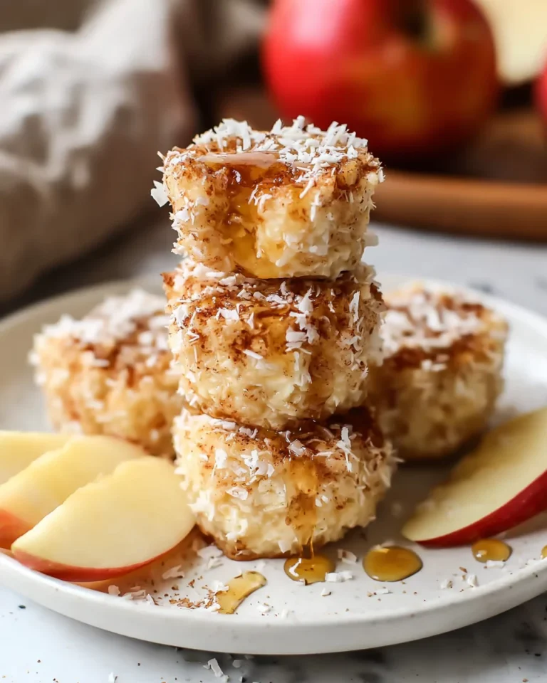 Served cinnamon apple cottage cheese bites