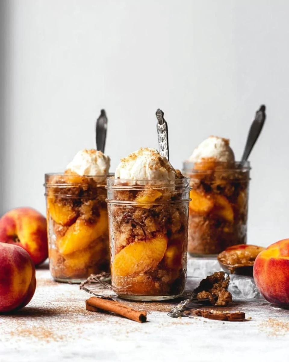 Peach Cobbler in Jars – Ultimate Vegan Treat in 6 Easy Steps