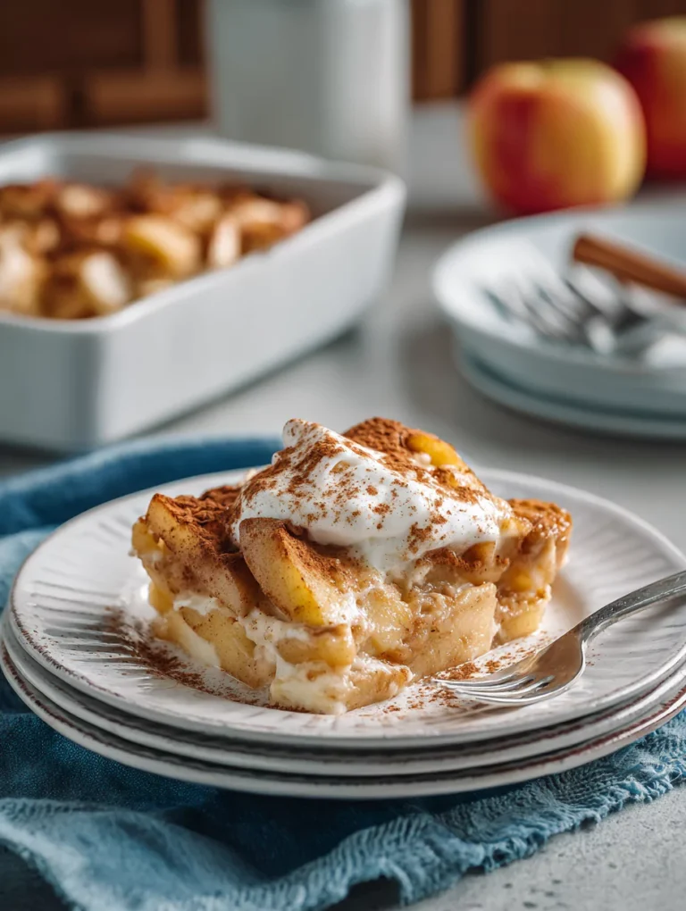 serving apple cinnamon cottage cheese bake