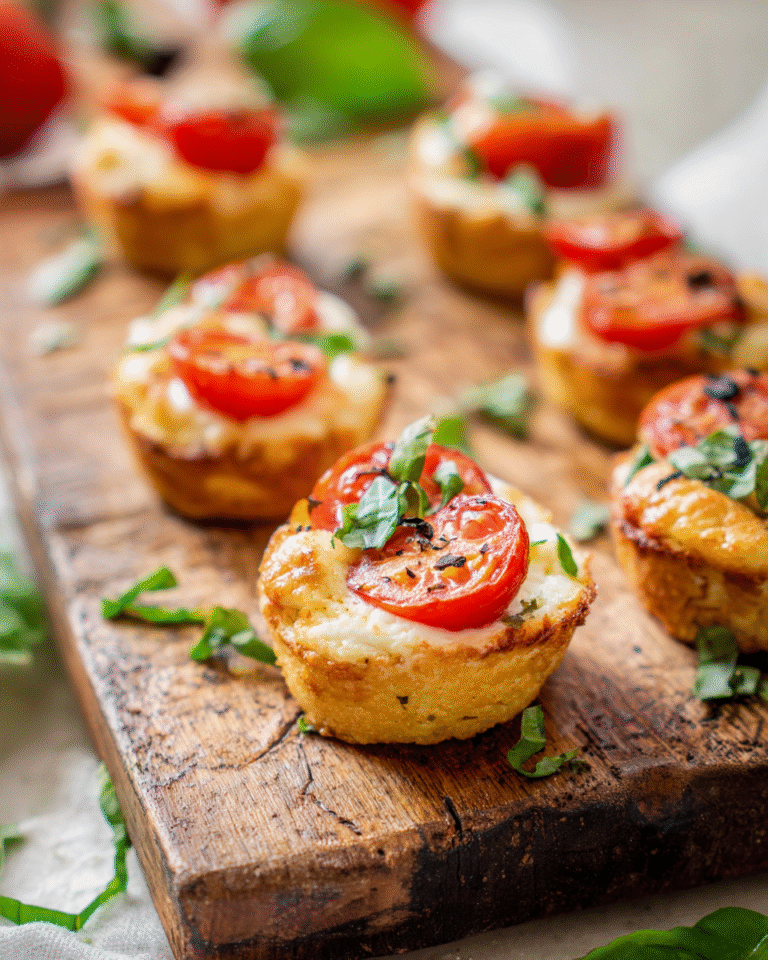 Serving Cottage Cheese Caprese Bites with Dip
