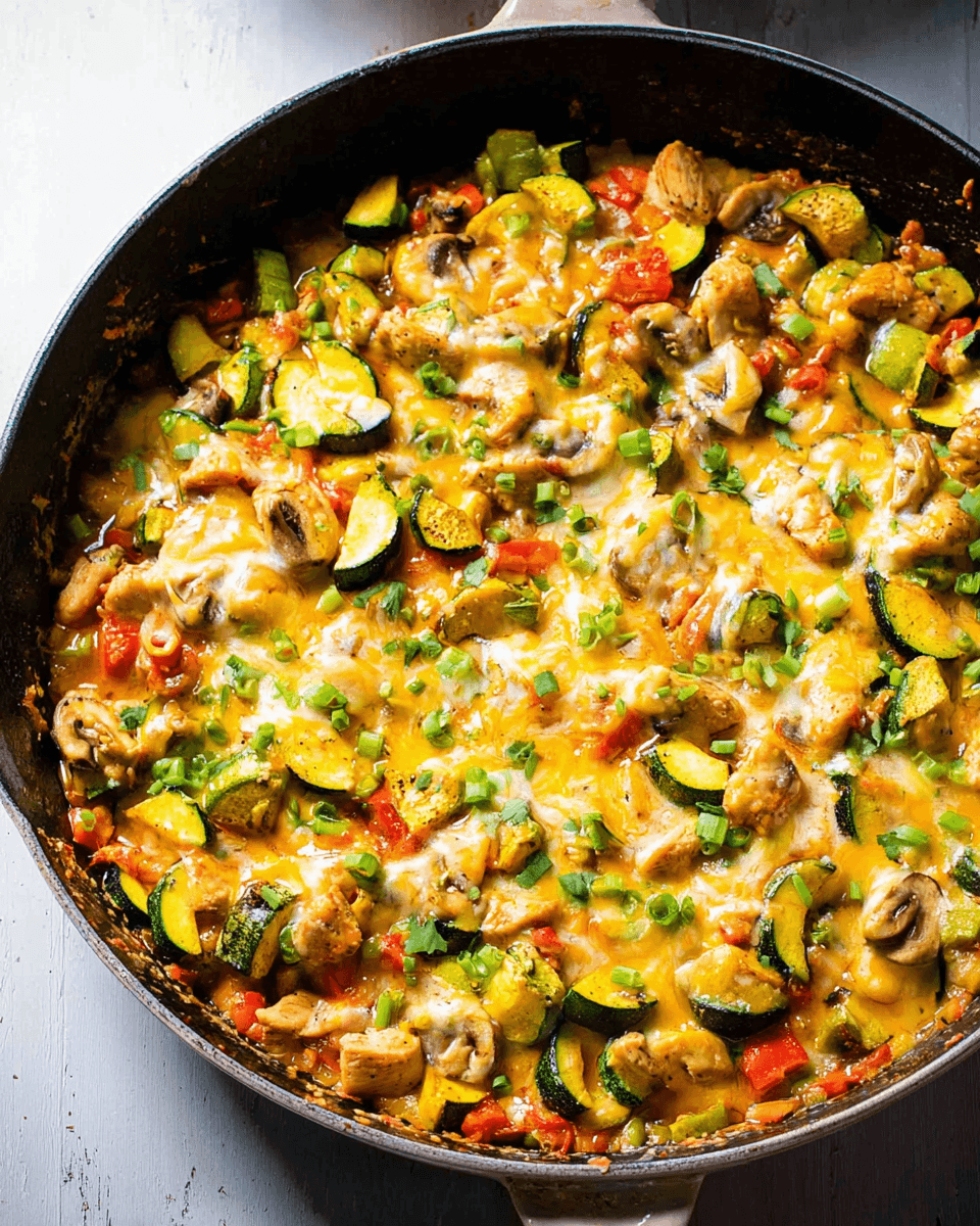 Tex Mex Chicken and Zucchini Recipe – Quick, Cheesy One-Skillet Dinner