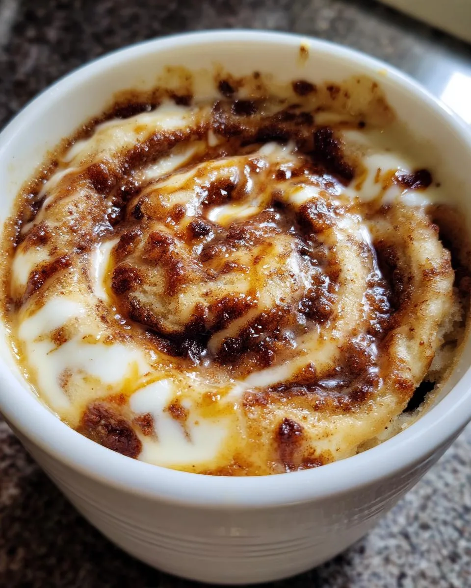 Cinnamon Roll Mug Cake - detail 1