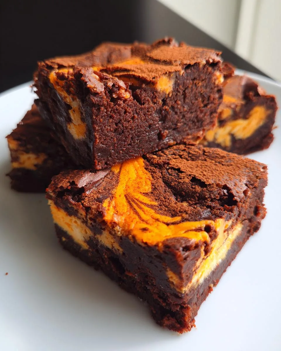 Halloween Cream Cheese Swirl Brownies - detail 3