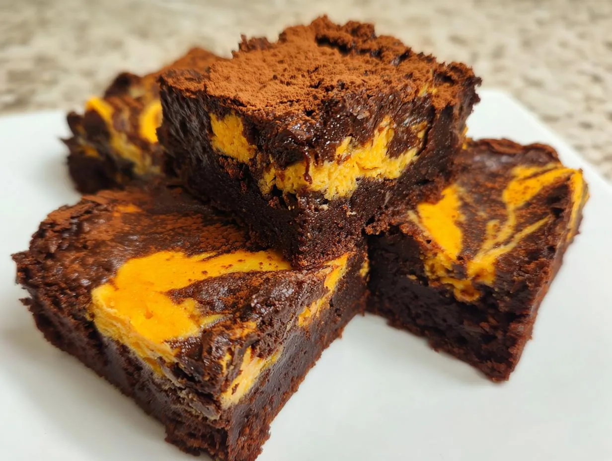 Spooky Halloween Cream Cheese Swirl Brownies