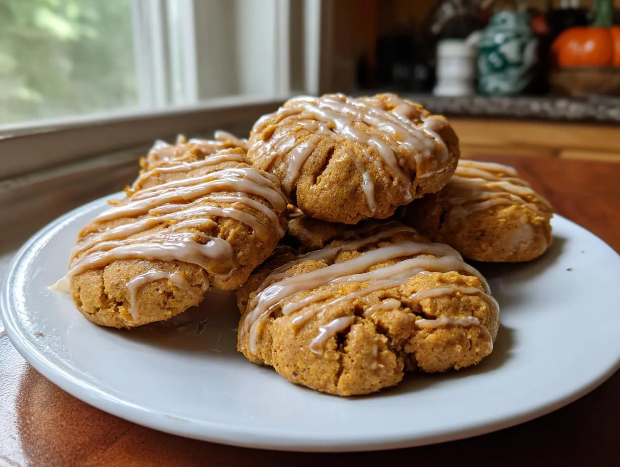 Soft Maple Pumpkin Cookies with Dreamy Glaze – 24 Bites