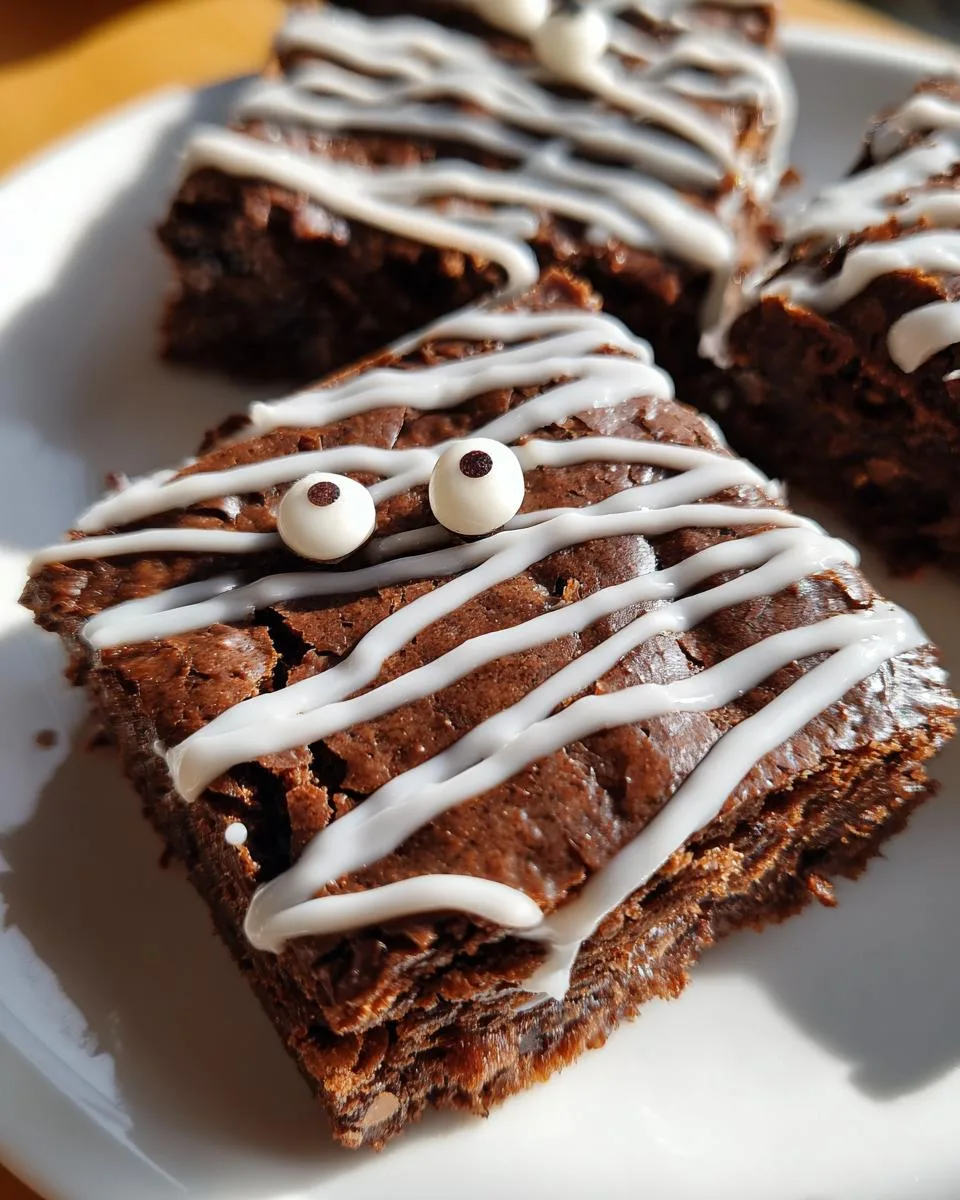 Mummy Halloween Brownies - detail 1