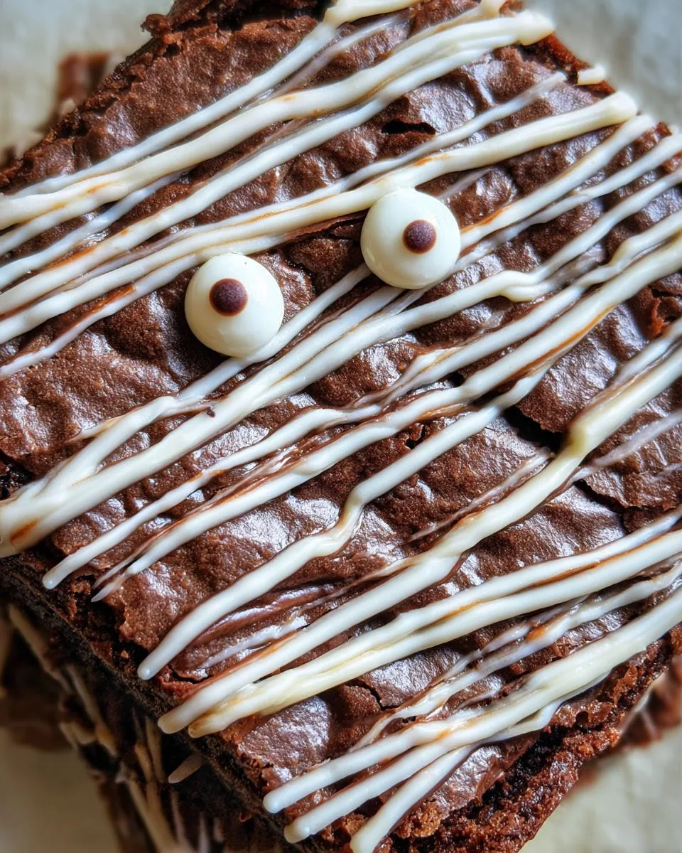Mummy Halloween Brownies - detail 2