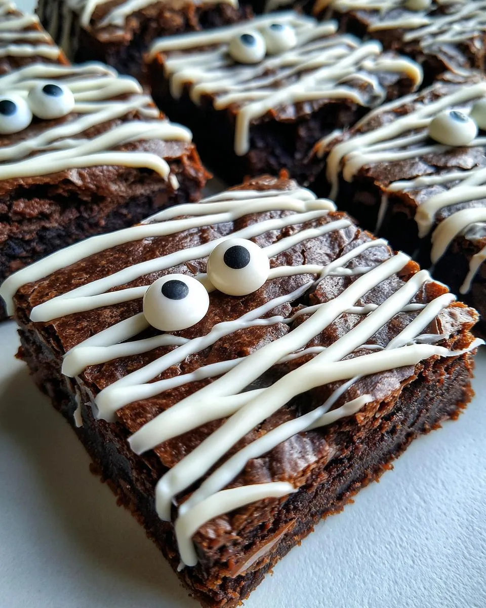 Mummy Halloween Brownies - detail 3