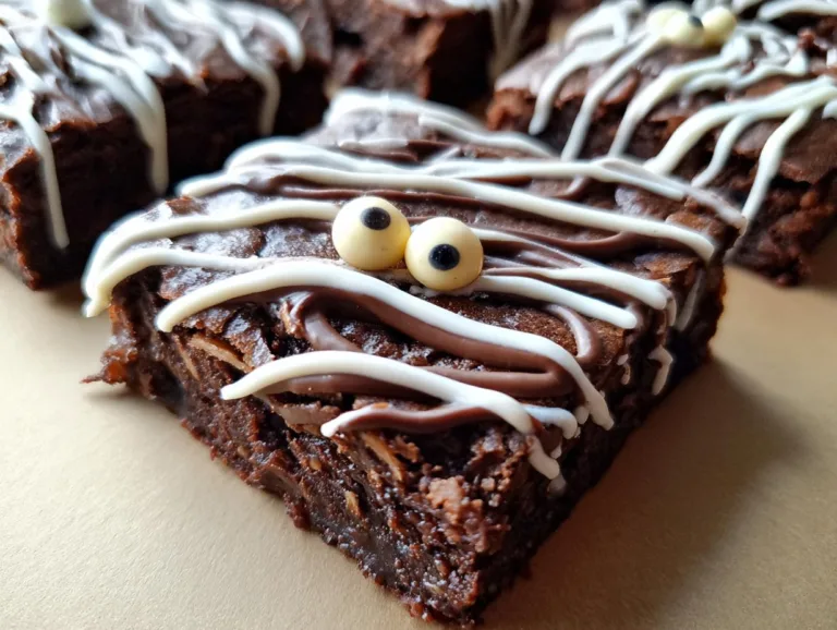 Mummy Halloween Brownies