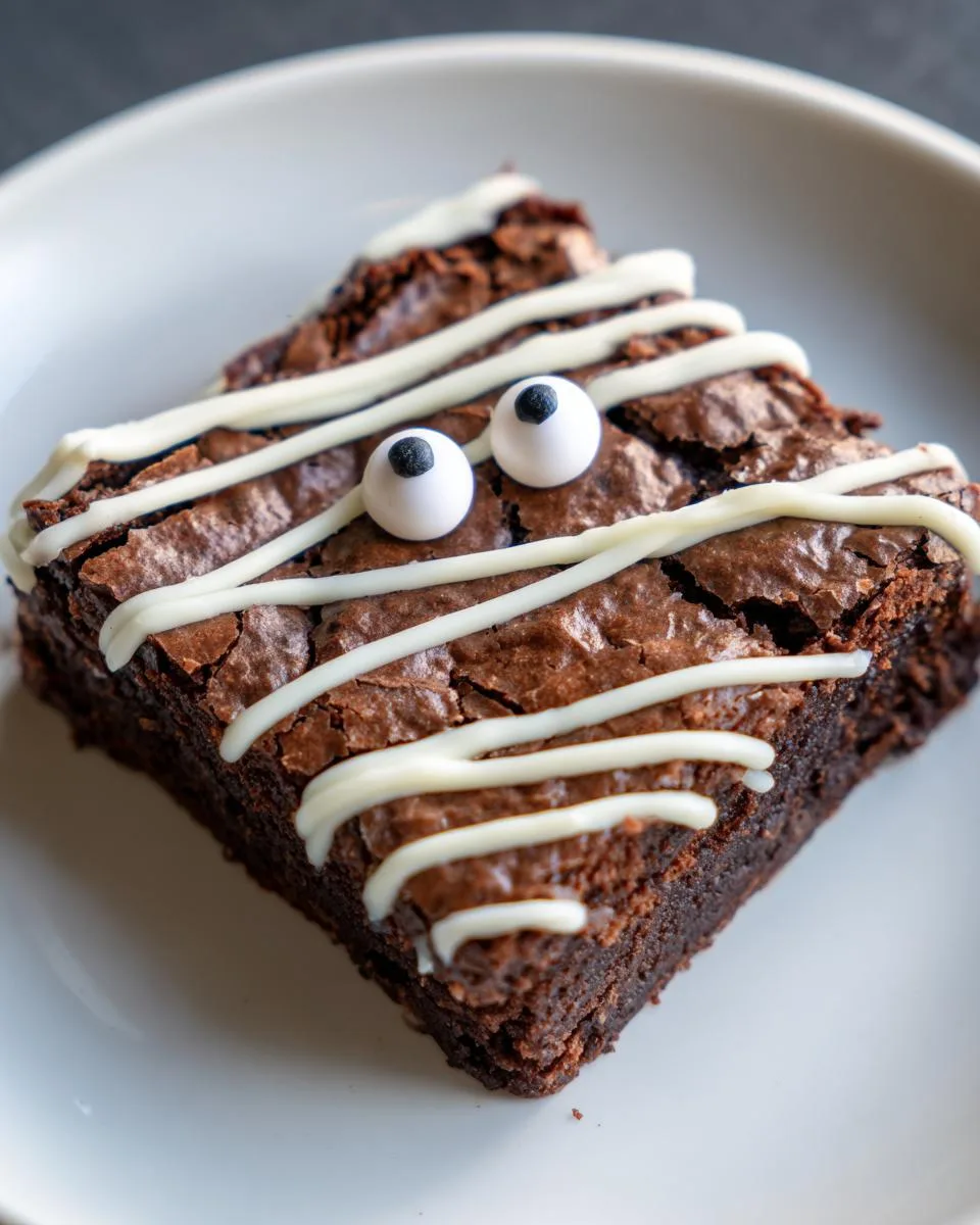 Spooky Mummy Brownies - detail 1
