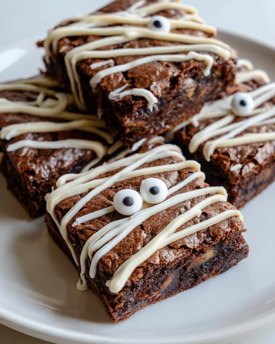 Spooky Mummy Brownies - detail 2