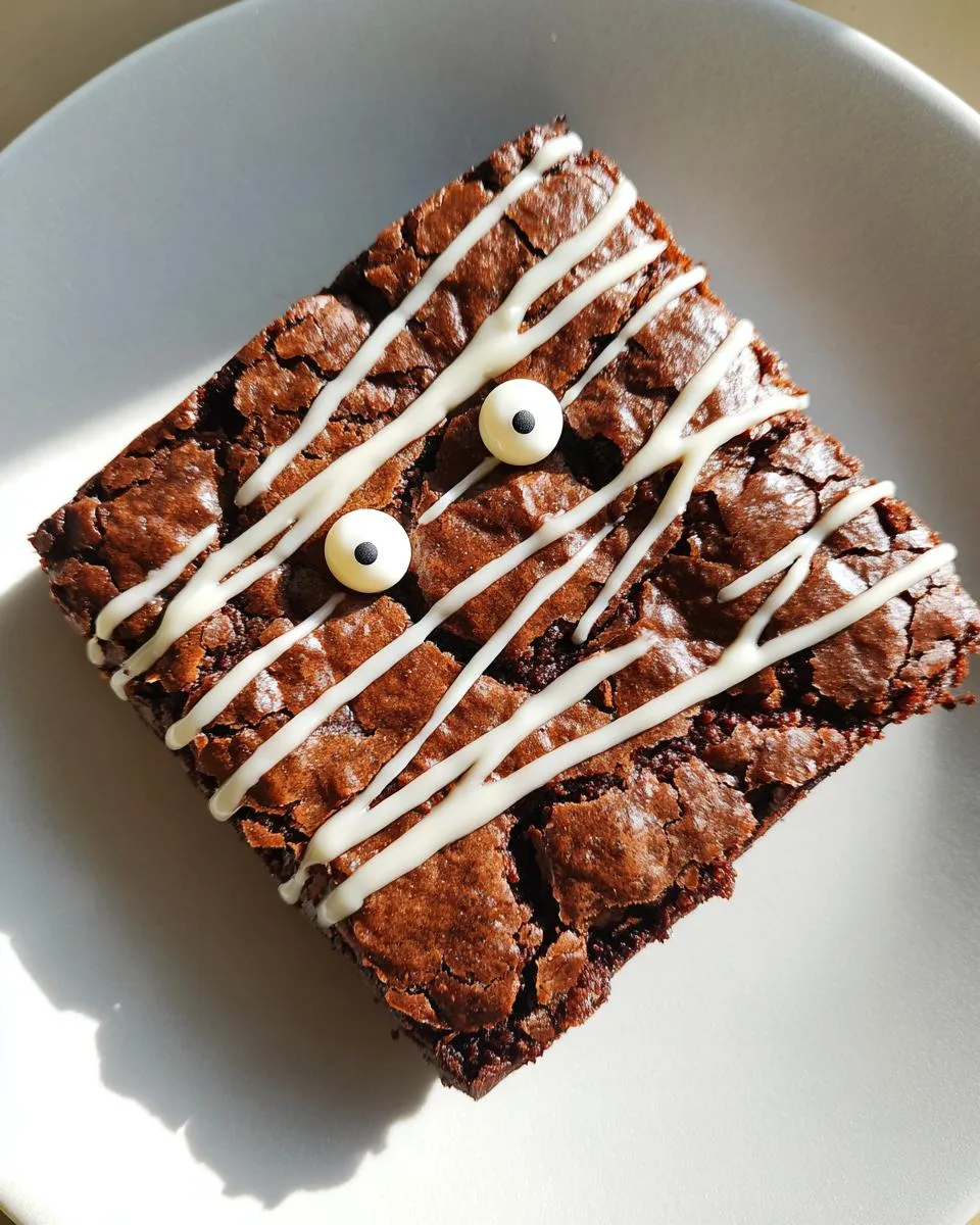 Spooky Mummy Brownies - detail 3