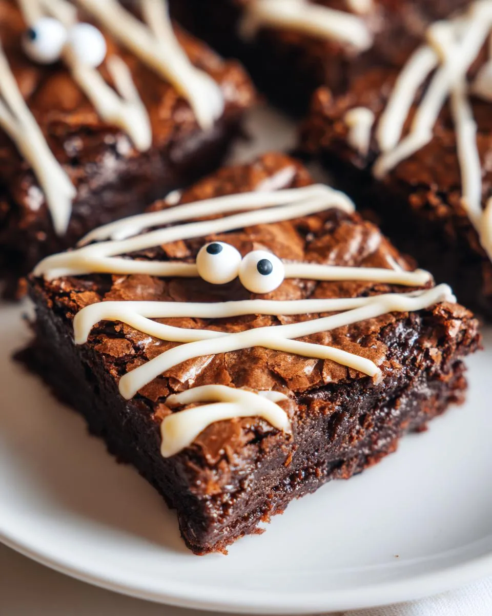 Spooky Mummy Brownies - detail 4