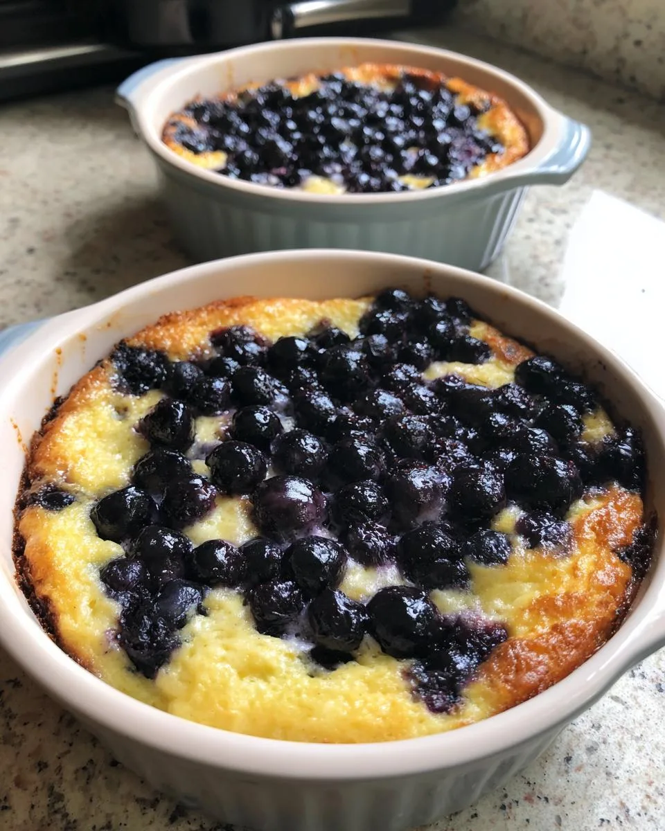 baked blueberry cottage cheese bowls - detail 1