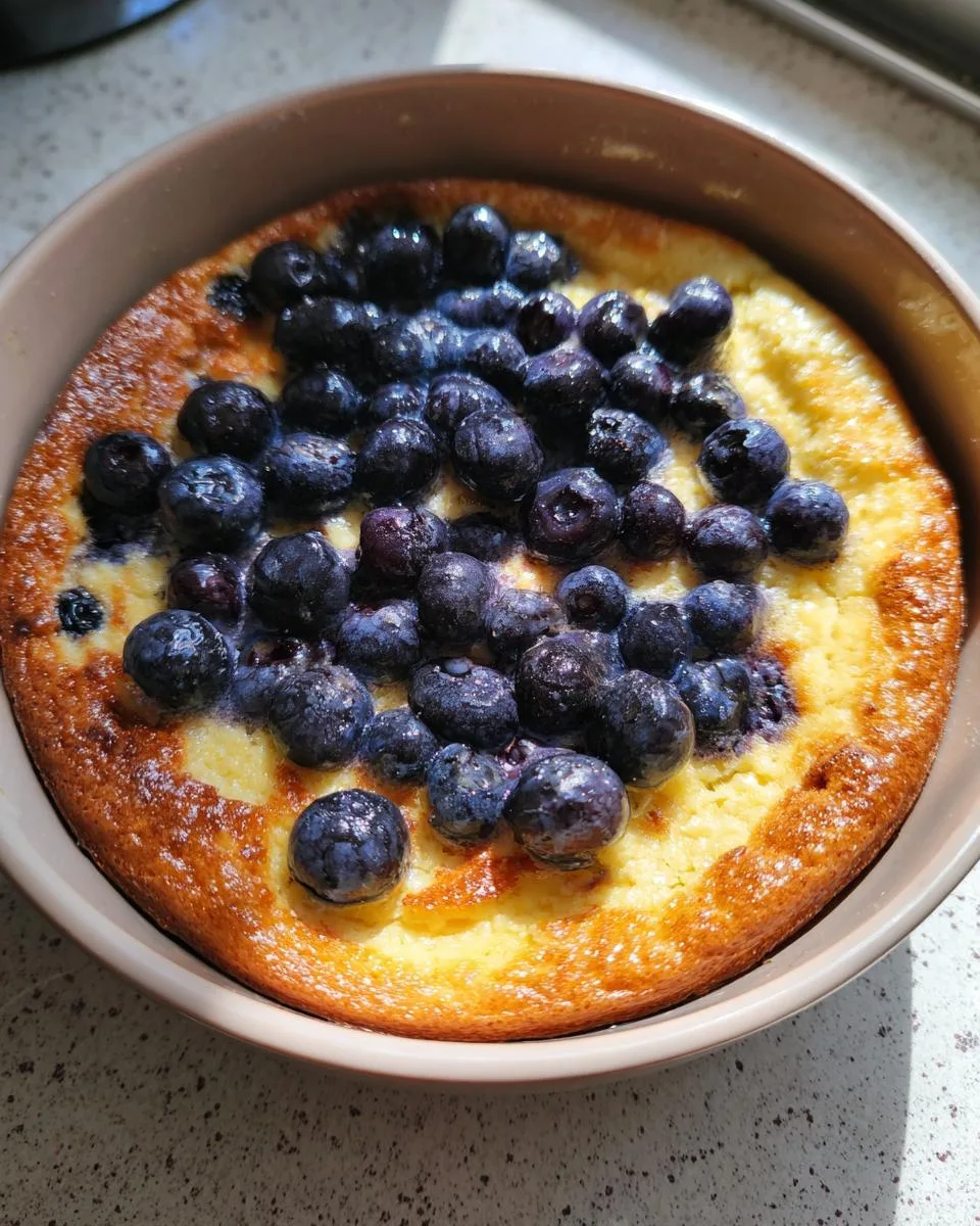 baked blueberry cottage cheese bowls - detail 2