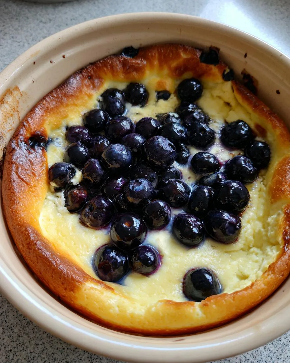 baked blueberry cottage cheese bowls - detail 3