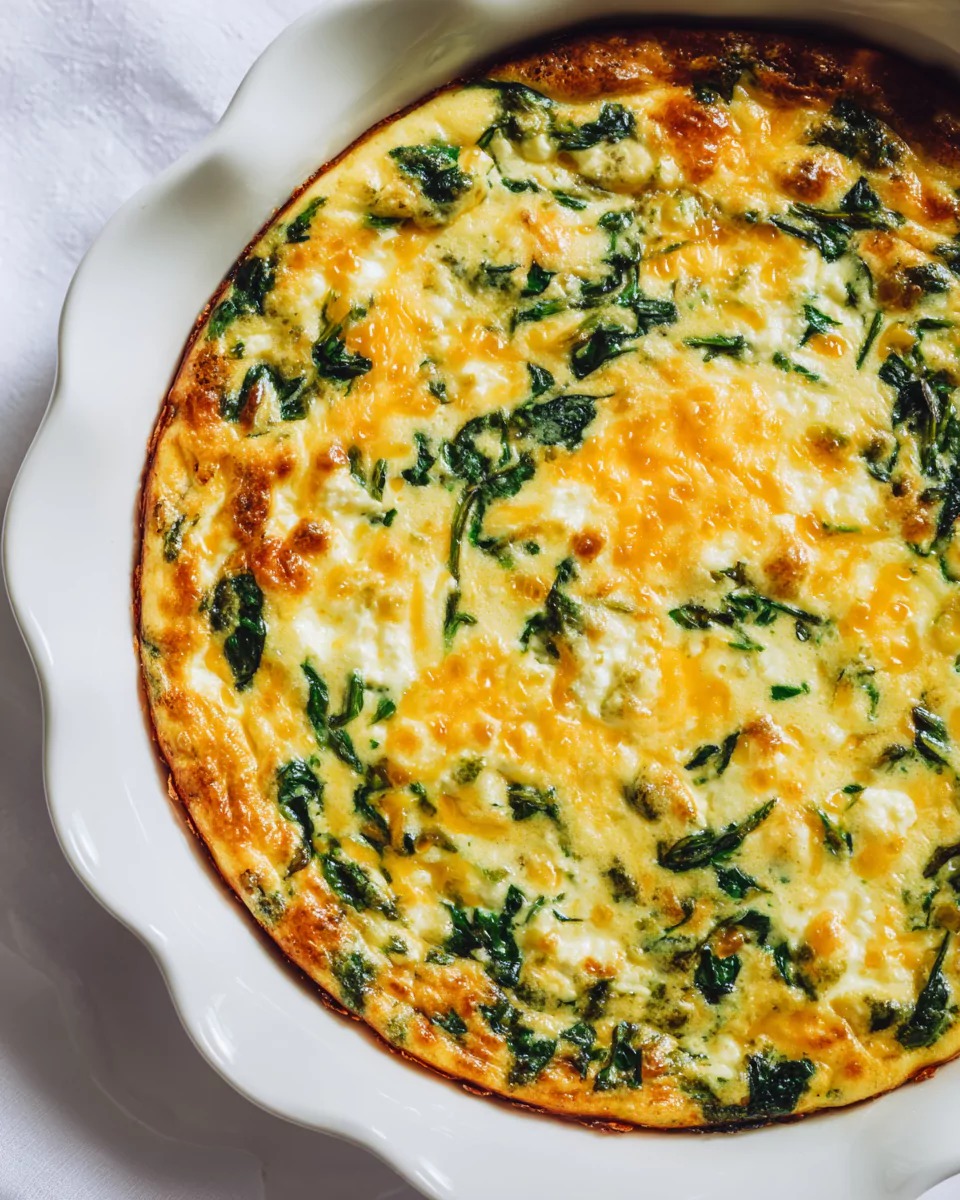 Cottage Cheese and Spinach Crustless Quiche (Easy, Protein-Packed Breakfast)