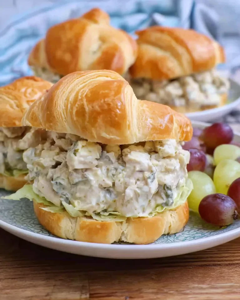 Southern chicken salad croissant sandwich