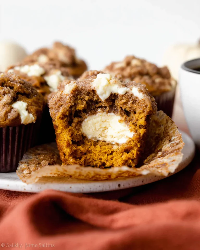 Pumpkin Cream Cheese Muffins served with coffee