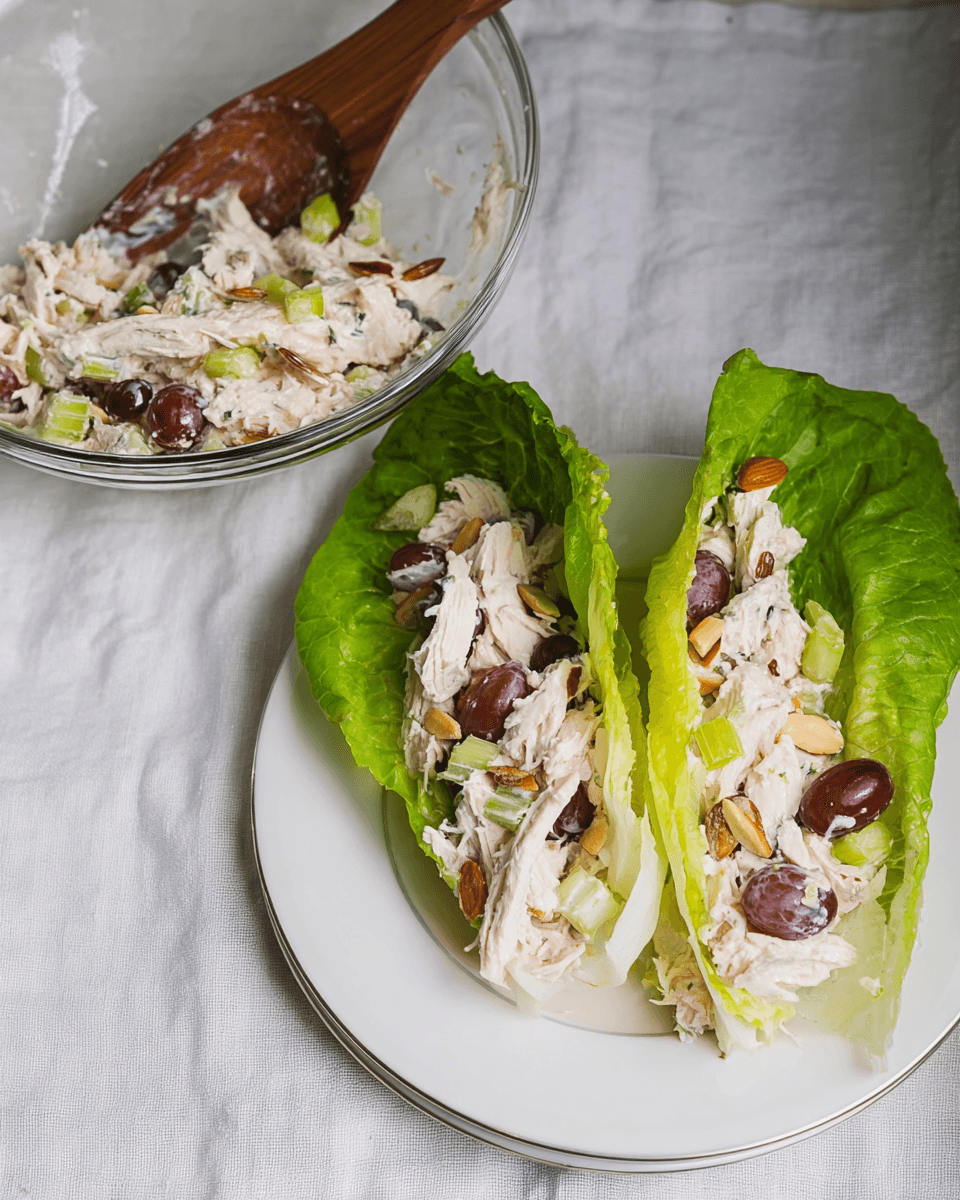 Chicken Salad Lettuce Wraps – Crisp, Creamy & Quick to Make