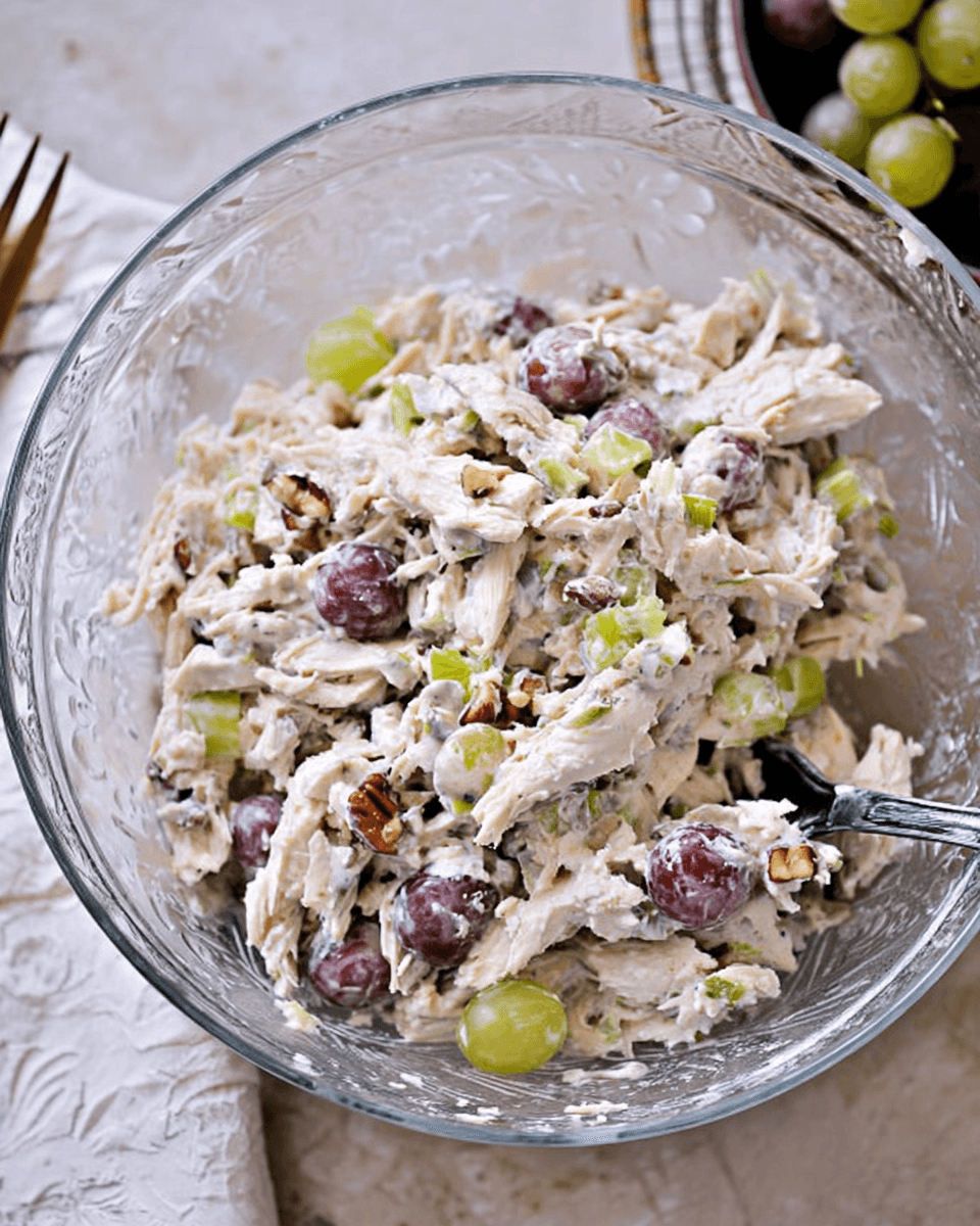 Chicken Salad with Grapes & Pecans – Crunchy, Creamy & Full of Flavor