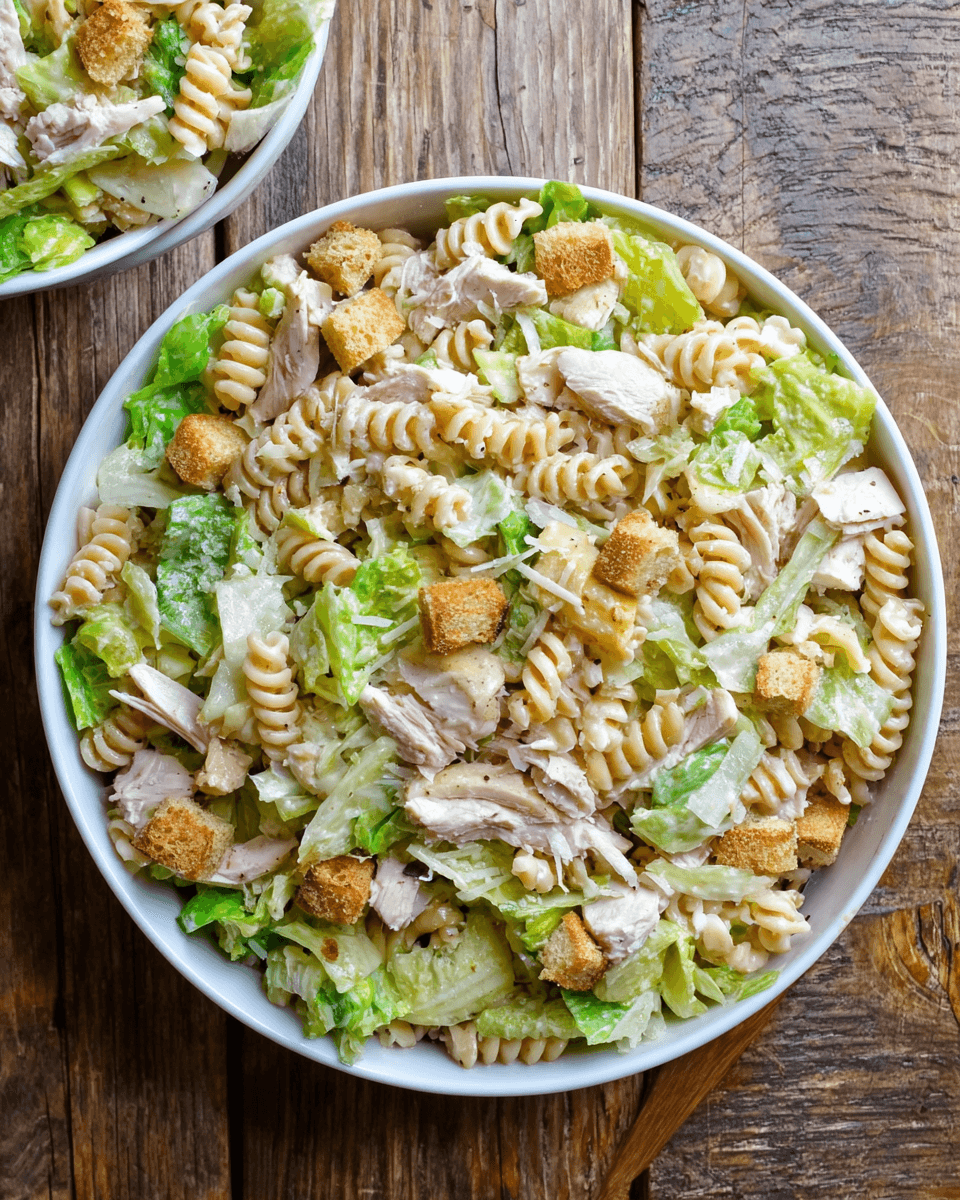 Chicken Caesar Pasta Salad Recipe That’s Creamy, Fresh, and Irresistible